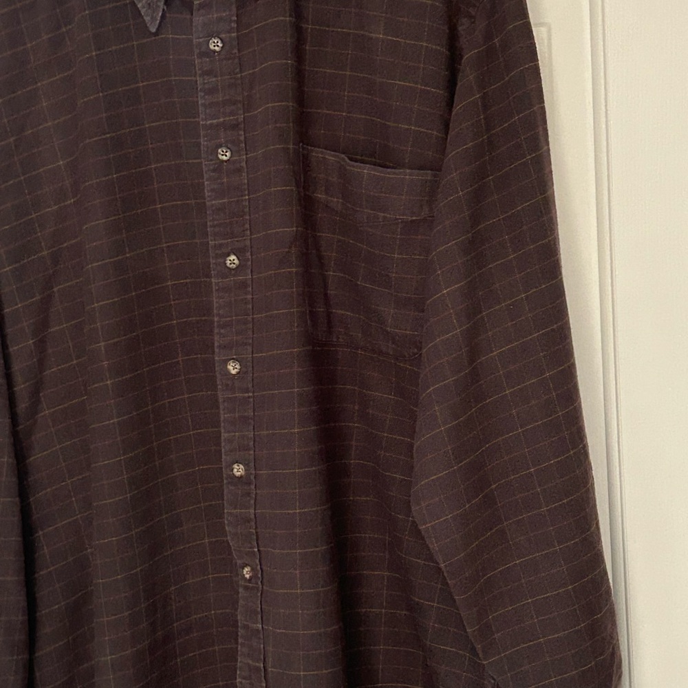 Nordstrom Men’s 100% Imported cotton Flannel Shirt XL Tall - Picture 3 of 12
